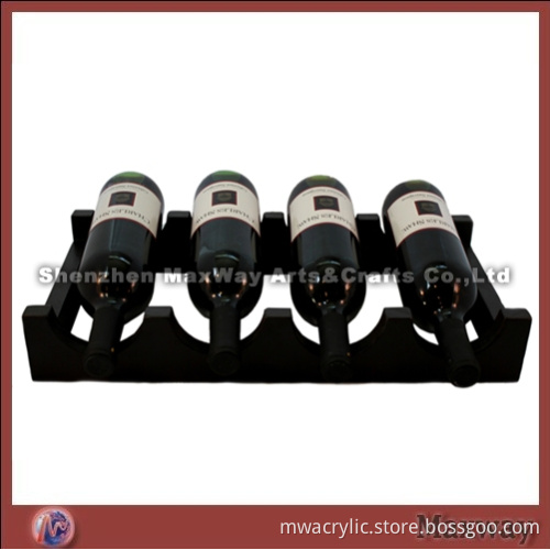 Black High Grade Skillful Acrylic/Perspex Wine Bottle Holder Stand